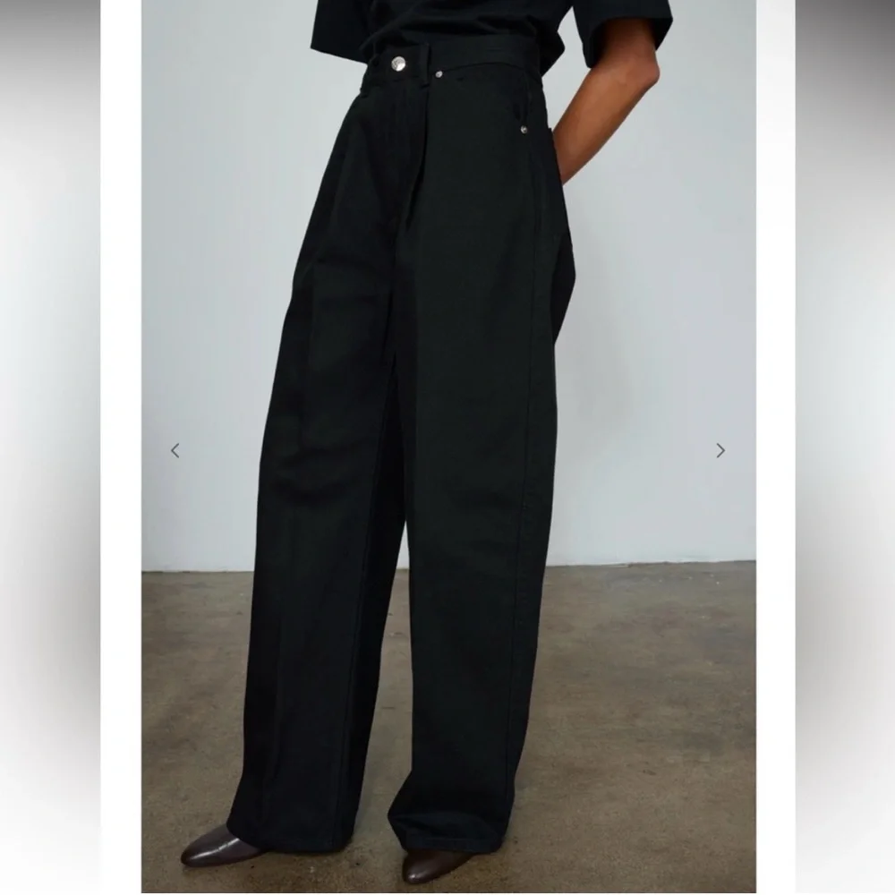 Ruadh Black Wide Leg Jeans Size 29 - Picture 3 of 8